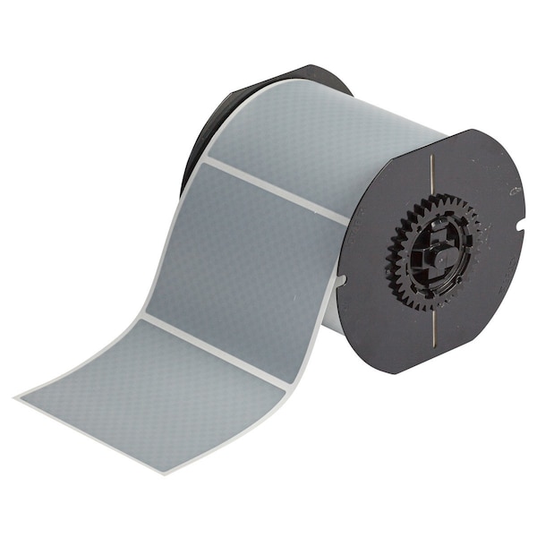 B33 Series Tamper Evident Metallized Polyester Labels 3 in H x 4 in W SL 500/RL
